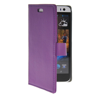 

MOONCASE Slim Leather Flip Wallet Card Pouch with Kickstand Shell Back ЧЕХОЛ ДЛЯ HTC Desire 616 Purple