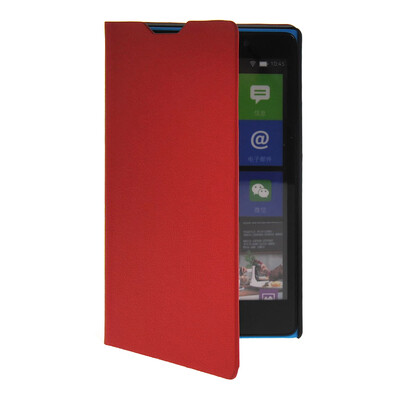 

MOONCASE Slim Leather Flip Wallet Card Pouch with Kickstand Shell Back ЧЕХОЛ ДЛЯ Nokia XL Red