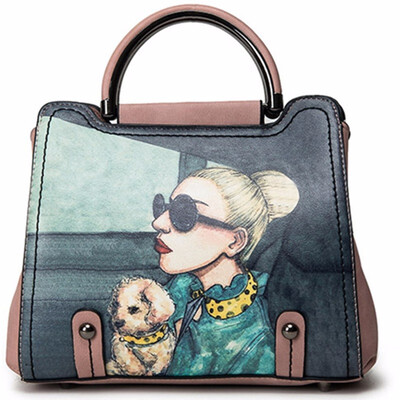 

women cartoon totes casual rivrt flap handbag hotsale ladies party purse fashion messenger crossbody shoulder bags