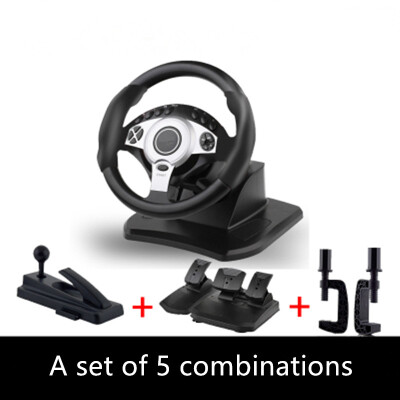 

900 degrees Racing game steering wheel computer learning car driving simulator belt throttle brake pedal clutch pedal stall l