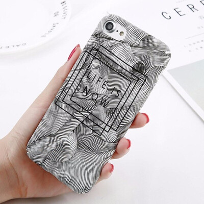 

Abstract Marble Stone Image Phone Case For iPhone 6 6s 7 8Plus Flower Leaf Back Cover Hard PC Cases