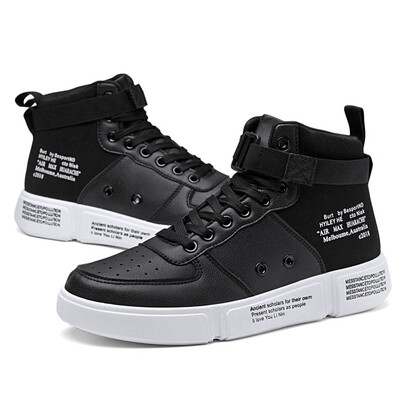

Korean version of sports shoes trend mens shoes autumn high-top shoes Harajuku style breathable casual shoes