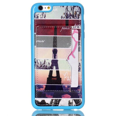

мити новых shockproof мобильный телефон защитную крышку с карты стоять мягкие кожаные трудно вернуть дело для iPhone - пу - 6 и 5,5 "
