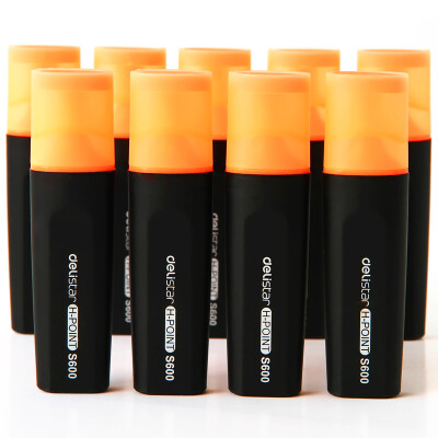 

Deli) S600 mark eye-catching highlighter orange 10 pcs / box