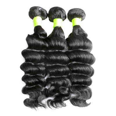

9A Peruvian Virgin Hair Loose Deep Wave 100 Human Hair Weaves 3 Bundles Lot Unprocessed Peruvian Loose Wavy Curly Hair Extensions