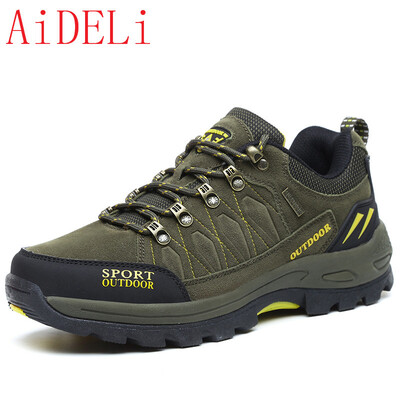 

AiDELi Mens casual shoes non-slip wear hiking shoes breathable running shoes