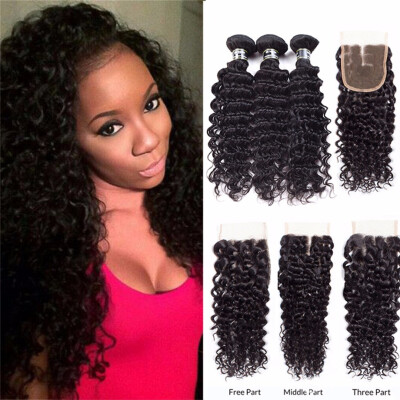 

Amazing Star Deep Wave Bundles with Closure Brazilian Virgin Hair Deep Wave with Closure Crochet Lace Closure with Bundles