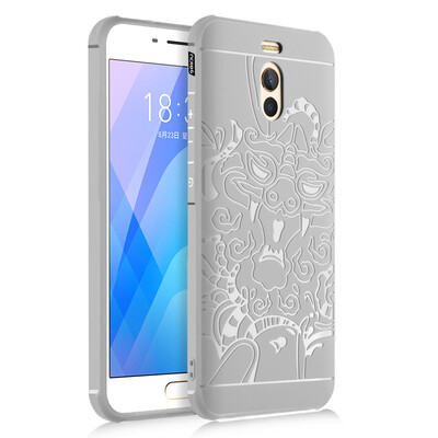 

Goowiiz Phone Case For Meizu Note M3M5M6 Carved Dragon Thin Matte soft Silicone Prevent falling