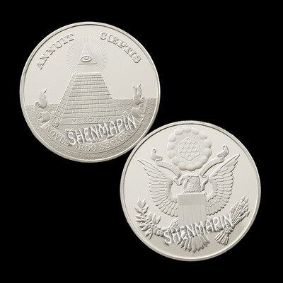 

Masonic pyramid challenges coin Eye of the sky gold-plated coin religious beliefs souvenir collection