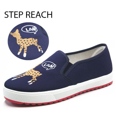 

Women shoes flats lovely student Canvas Shoes Animal Pattern Breathable Comfy Shoes