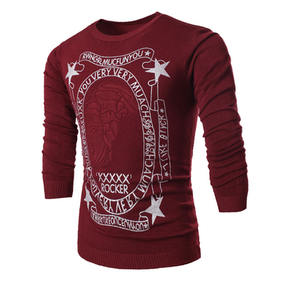 

Zogaa New Mens Sweater Stamp All-match Korean