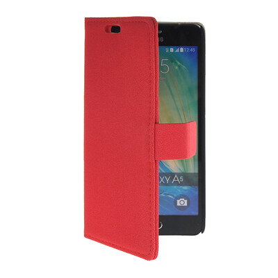 

MOONCASE кожи высокого качества Сторона Флип кошелек держателя карты Чехол с Kickstand чехол для Samsung Galaxy A5 красный