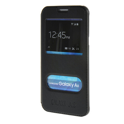 

MOONCASE Samsung Galaxy A8 чехол для View Leather Flip Pouch Bracket Back Cover Black