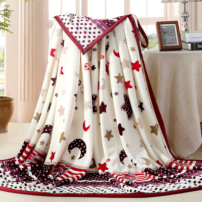 

Jiuzhoulu home carpet blanket coral wool blanket bed sheets summer nap air conditioning blankets