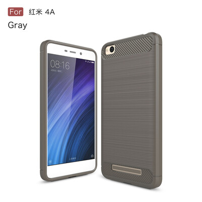 

Goowiiz Phone Case For Xiaomi Redmi 4A4X Fashion Slim Carbon Fiber TPU Soft Silicone Prevent falling