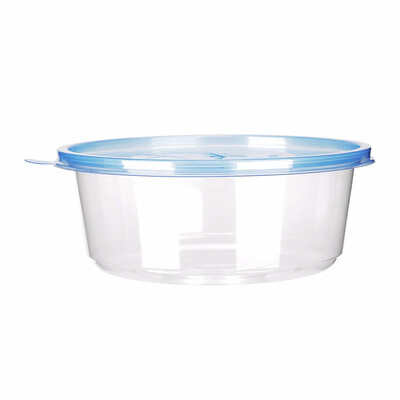 

OTOR Salad Bowl with Lid Take Away Plastic Food Container Clear Bowl Box for Fast Food Bento Microwaveable 150mm 120pcs
