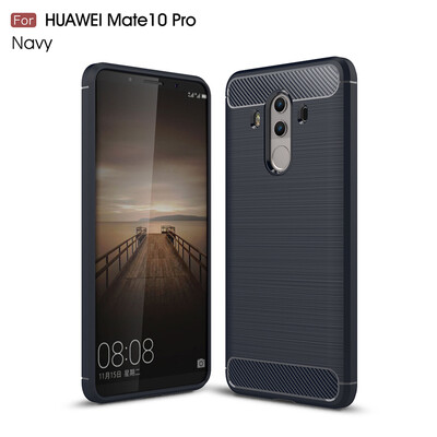 

Goowiiz Phone Case For Huawei Mate 1010 Pro Fashion Slim Carbon Fiber TPU Soft Silicone Prevent falling