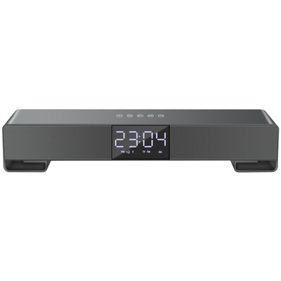 

TOPROAD Touch Bluetooth Speaker LCD Screen Wireless Soundbar Subwoofer Stereo Speakers Support Alarm Clock Handsfree FM Radio TF