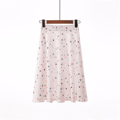 

High Waist Floral Print Women Elegant Skirts Elastic Waist Summer Skirt Casual Party Faldas Mujer Saias