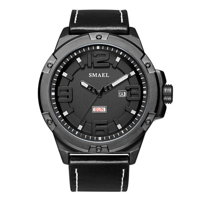 

2018 Watch Outdoor Sports Quartz Watch Waterproof Calendar Leather Multi Function Mens Watch