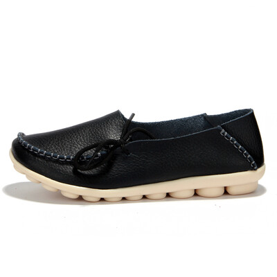 

New Women Real Leather Shoes Moccasins Mother Loafers Soft Leisure Flats Female Driving Casual Footwear Size 35-42 In 7 Colors