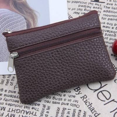 

Women Men Leather Wallet Multi Functional zipper Leather Coin Purse Card Wallet Fashion Mall