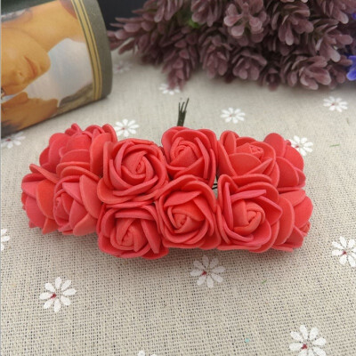 

50PCS lot 3cm Mini PE Foam Rose Artificial Flower Heads For Home Decorative Wreaths Supplies Wedding Party Dly Crafts Decoration