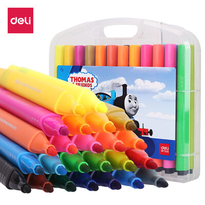 

Deli Deli Thomas series 24 color easy to wash thick triangle student watercolor pen 70713