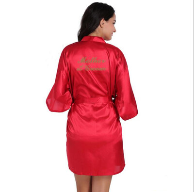 

Mother of the Groom Robe Wedding Silk Satin Dressing Gown Sleepwear Bathrobe New