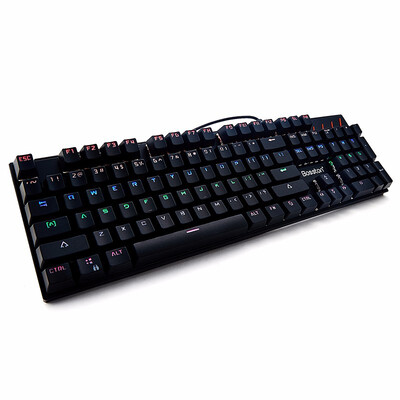 

Russian English Version Gaming Mechanical Keyboard for PC Laptop Anti-Ghosting Led Backlight Russian Keycaps 104 Keys Blue Switch