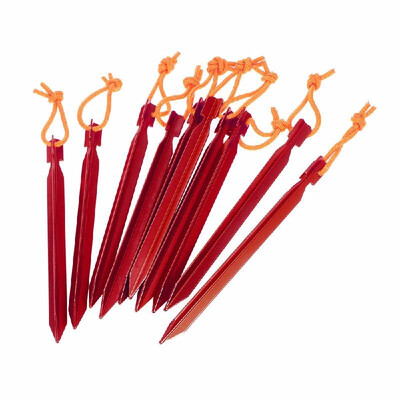

10pcslot 18CM7" V-shape Tent Peg Camping Ultra-light Tent Stake with Reflective Rope Outdoor Traveling Tent Building Accessories