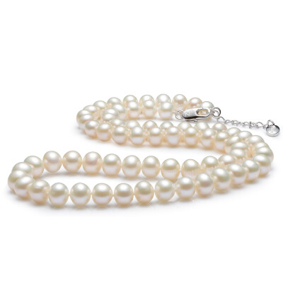 

Jingrun Pearl Fanghua 7-8mm freshwater near round pearl necklace white 45cm