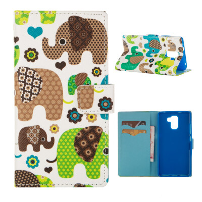 

MOONCASE Case for Huawei Honor 7 Flip PU Leather Fold Wallet Card Slot Kickstand Back Case Cover [Pattern series] /a21