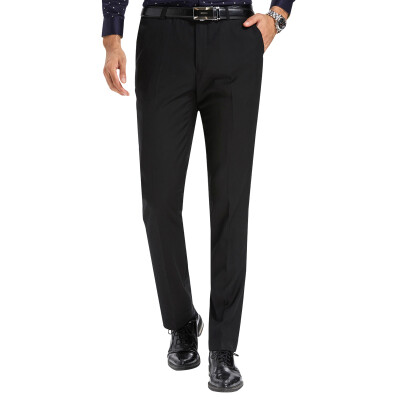 

Red beans Hodo men business is suits straight body men 's pure color pants hide blue 40