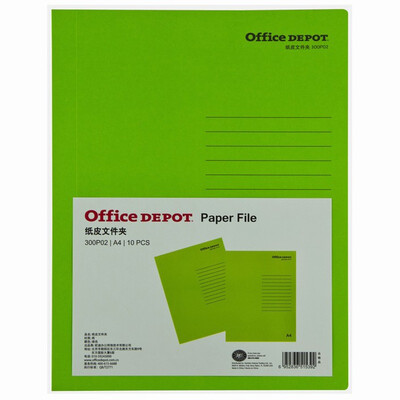 

Office Depot Paper Paper Folder Management Clip Folder Report Card A4 Green 10 Pack 300P02