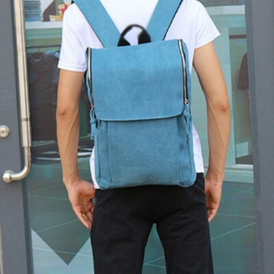 

Fashion Men PU Backpack Simple Shoulder Bag for Teenage Boys Leather Male Student Bag Pack Middle School Student Bag Travel Bag