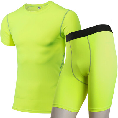 

Quick Dry MenS Sportswear Gym Running Set Short T-Shirt Shorts Sport Suit