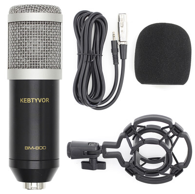 

Professional BM800 Condenser Microphone Pro Audio Studio Vocal Recording Mic Shock Mount