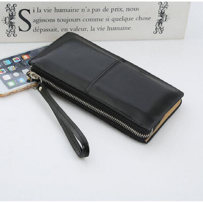 

Women Wallets Candy Oil Leather Wallet Long Design Day Clutch Casual Lady Cash Purse Women Hand Bag Carteira Feminina LB226