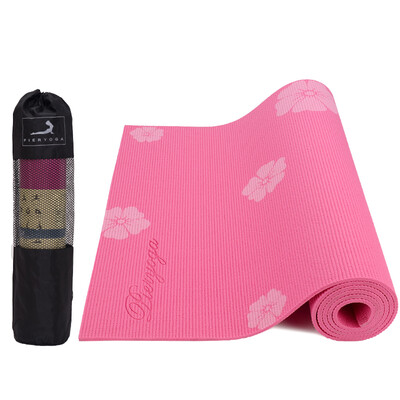 

Pierre Yoga PVC6mm Printed Anti-slip Yoga Mat Rose Saffron comes with a backpack
