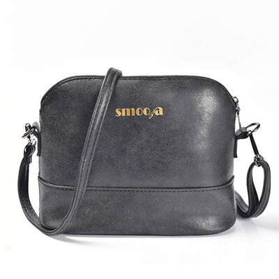

SMOOZA New fashion womens messenger bag scrub shell bag Nubuck Leather small crossbody bags over the shoulder womens handbag