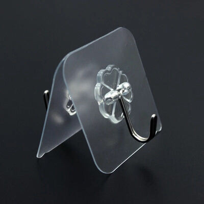 

Hook stickers thickening nail-free kitchen bathroom bathroom hook transparent transparent stickers 10 Pack