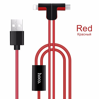 

HOCO 2 in 1 Magnetic Charging Cable for Apple Plug iPhone iPad to USB Charger Wire Micro USB for Samsung Xiaomi L shape Cord