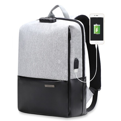 

TINYAT Laptop Anti-theft Backpack with USB Charging port Backpack Busniess Travel Hiking Bag T812