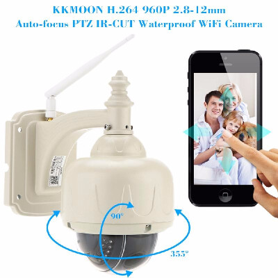 

KKmoon® 35" H264 HD 960P 28-12mm Auto-focus PTZ Wireless WiFi IP Camera Security CCTV Camera Home Surveillance