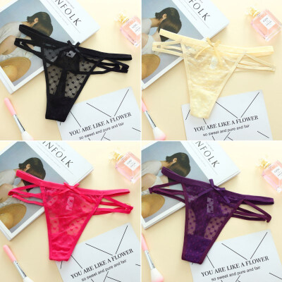 

Sexy Women Hollow G String Thongs Female Transparent Bikini Panties Breathable Lingerie Underwear