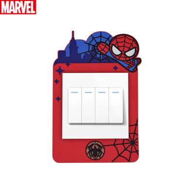 

Man Wei Spider-Man Switch Sticker Cover Soft Glue Luminous Switch Sticker Creative Cartoon Switch Set Decorative Sticker Wall Sticker Socket Cover