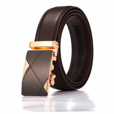 

XHtang Fashion Mens Belt Automatic Buckle Belt Leather Belt Business Suit Belt Jeans Gift