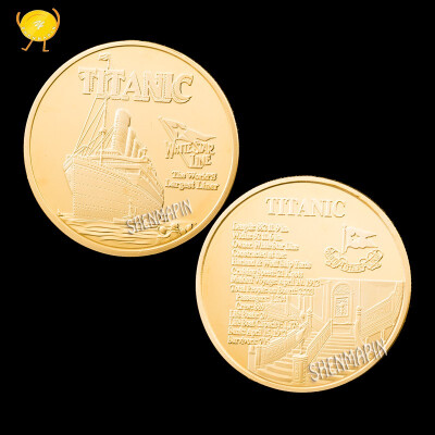 

Titanic gold plated silver coins collectibles marks the 100th anniversary of the sinking of the British Titanic