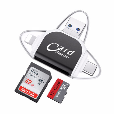 

Micro SD Card Reader for iPhone iPadAndroid PhoneApple MacbookComputer Memory Card Adapter with Lightning Micro USB USB C